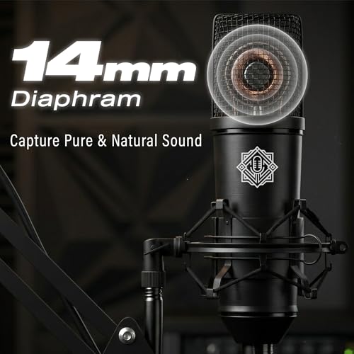 Image of DIGIMORE USB Condenser Microphone Kit | 2026 Edition | AI Noise Reduction Chip | Cardioid Mic | Boom Arm Stand | Metal Body | Ideal for YouTube, Podcast, Streaming, Gaming & Studio Recording (D-520)