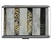 Portasigarette Full Pack con custodia rigida, Leopard Wild Leopard Porta biglietti da visita in acciaio inossidabile (Argento)