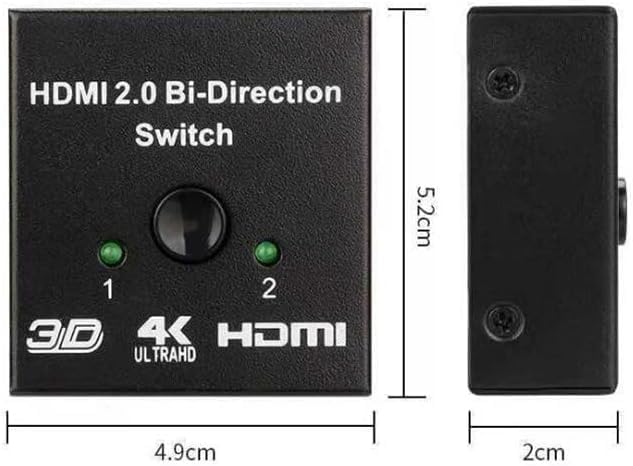HDMI Switch, HDMI Switcher Splitter Distributor 1 in 2 Out 4K 3D DTS HD 1080p image 2