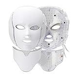 photon light energy  LED Masque Facial Photon Light Therapy 7 Couleurs Masque Facial Resserrement De La Peau Acné Supprimer Cou Masque Beauté Spa Masque Machine