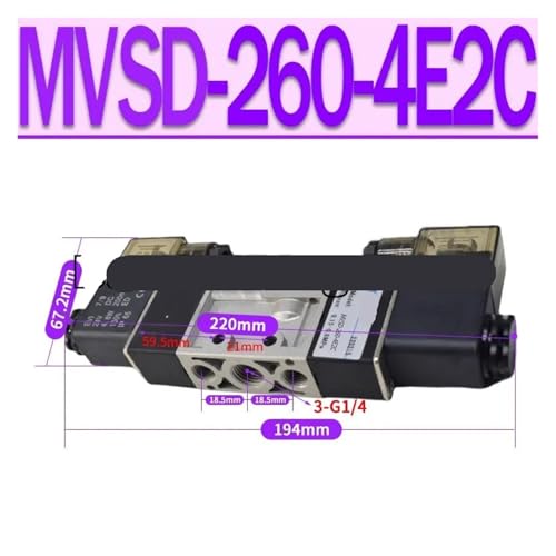 Électrovanne pneumatique MVSD-260-4E2C pour automatiser un vérin double effet - 4