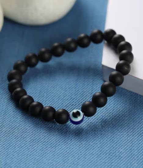 Image of Honbon Fancy Designer Beads Evil Eye Charms Bracelet,Handmade Unisex Nazar Bracelets,Friendship Band for All -Girls, Boys, Men & Women