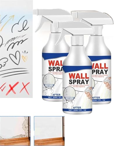 YLBHYIRSJF 3 PCS Magic Wall Repair Spray Set - Dust & Stain Resistant, Versatile Wall Repair Paint Wall Spray Paint, Water-Based Paint White Peel, Easy and Quick Solution for Seamless Repairs