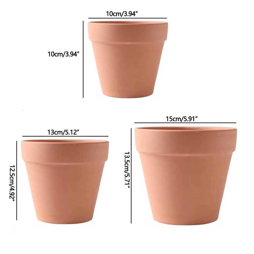 Doniczki na rośliny 1/4 szt. doniczki z terakoty do okrągłych sadzarek 3/5 cala dekoracje wiosenne (15 cm)