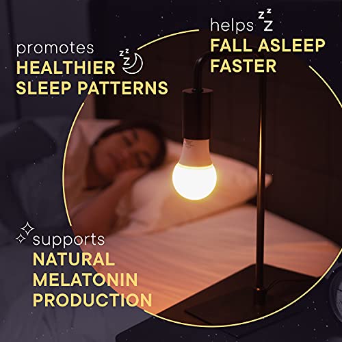 Amber Light Bulbs for Sleep I 1800K Warm Light Bulbs for Bedside Lamp I 7 Watt E26 Led Bulb (60W Equiv) Orange Led Lights for Bedroom Soft Warm Lighting I Dim Night Light for Kids Room Warm Light Lamp