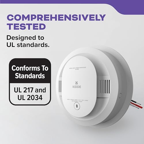Kidde Smoke & CO Detector, Hardwired & AA Battery Backup, 30CUAR-V, 1 Pack - image 8