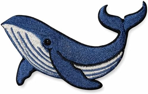 Amazon.com: Whale Iron On Patch – Embroidered Ocean and Marine Life ...