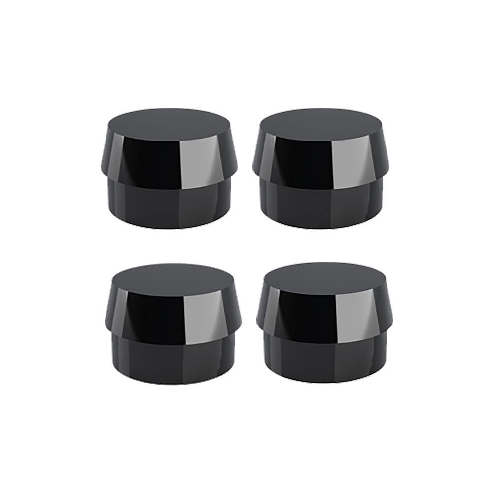 Ball Abutment Laboratory Processing Replacement Caps, Black (4 Pack)