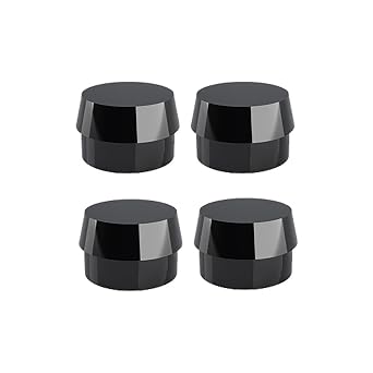 Ball Abutment Laboratory Processing Replacement Caps, Black (4 Pack)