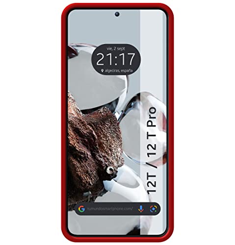 Tumundosmartphone Soft Liquid Silicone Case Cover for Xiaomi 12T / 12T Pro 5G Red - Image 3