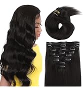 ABH AMAZINGBEAUTY HAIR Clip in Hair Extensions Straight Remy Human hair Clip-ins Invisible Hair E...