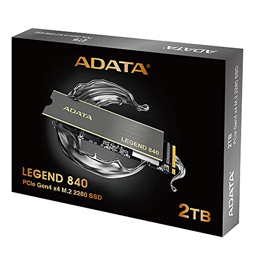Image of ADATA Legend 840 2TB PCIe Gen4 x4 NVMe 1.4 M.2 Internal Gaming SSD Up to 5,000 MB /s (ALEG-840-2TCS)