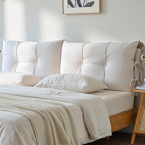 YWQJL Almohada De Lectura Respaldo De Cama Cojin Lectura Comodo Cojín Lumbar Almohada Ergonomica Multiposicion Respaldo Cabecero Funda Desmontable y Lavable(#1,160x55x12cm)
