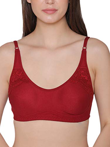 Image of Clovia Women's Cotton Rich Non-Padded Non-Wired Bra with Lace