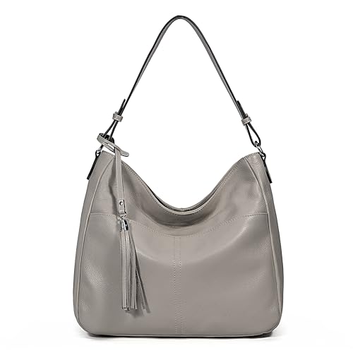 Image of YALUXE Women's Real Leather Shoulder Bag Hobo Handbag Purse Crossbody Bag