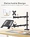 RGB Monitor and Laptop Mount Stand with 3 USB Ports, Charging and USB Data Transfer, Adjustable laptop stand for 13