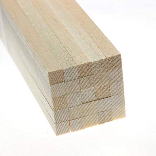 ACOKU 25pcs DIY Square long wooden bar AAA+ Balsa Wood Sticks Strips 300mm long 1.5x1.5/2x2/3x3/4x4/5x5/6x6mm for airplane/boat model (Color : 300X1.5X1.5mm 25pcs)