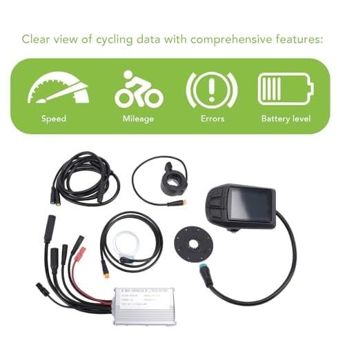 Pannello in lega di alluminio del controller 15A Display UKC3 Kit di conversione del ciclo elettrico Sensore di assistenza al pedale dell'acceleratore a pollice regolatore per monopattino elet