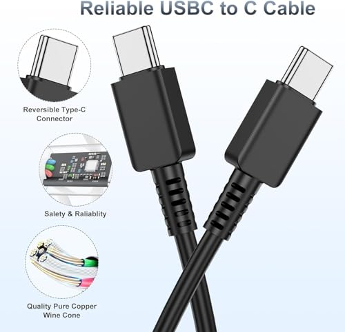 Image of Samsung 45W Super Fast Charger Type C, for Samsung Galaxy S25 S24 Charger Block with 3.3 FT Type C Charging Cord for Samsung Galaxy S25 Edge S24+ /Ultra /S22 /S21 /S20 /Note10 /20, Nothing Phone 3, Black