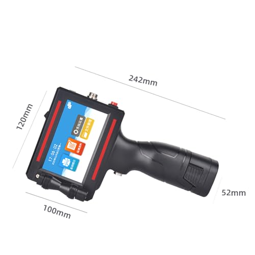 Handheld Inkjet Printer, Portable Handheld Inkjet Machine with 4.3 Inch HD Touch Screen, Importable Fonts and Removable Battery, Support 20 Languages, for Label/Production Date/Barcode/QR Code