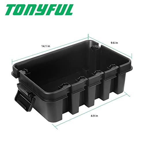Tonyful Large Outdoor Electrical Box With Handle(12.5 X 5.5 X 10.23In), Indoor&Outdoor Safety Extension Cord Cover For Timers, Extension Cables, Plugs, Sockets, Holiday Light Decoration #TOP3