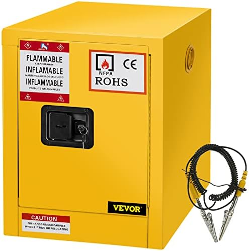 Mophorn Flammable Cabinet 17" x 17" x 18", Galvanized Steel Safety Cabinet, Adjustable Shelf Flammable Storage Cabinet, for Commercial Industrial and Home Use