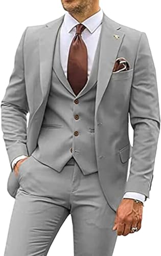 Men's Fashionable Temperament Elegant Suit Suit Three-Piece Set Slim Tuxedo Groom Best Man Banquet Tuxedo