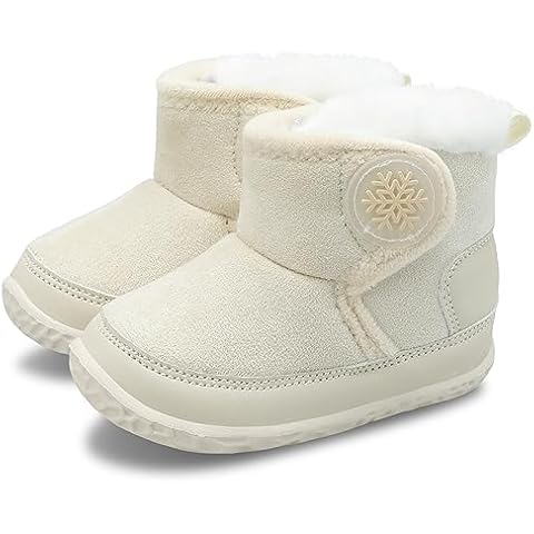 JIASUQI Baby Winter Booties with Faux Fur Cover