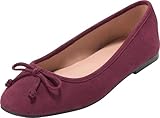 Cole Haan Women's Yara Soft Ballet Flats, Black Garnet Suede, 8.5-B US