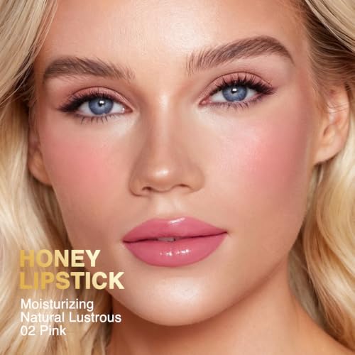 Image of evpct Pink Honey Lipstick MoisturizingTinted Lip Balm for Older Women