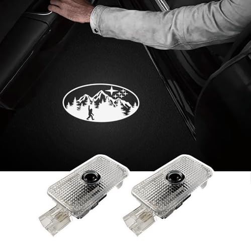 MXGAIC Car Door Logo Lights Puddle Lights Compatible with Forester Outback Ascent Legacy LED Projector Door Shadow Light Accessories (P1)