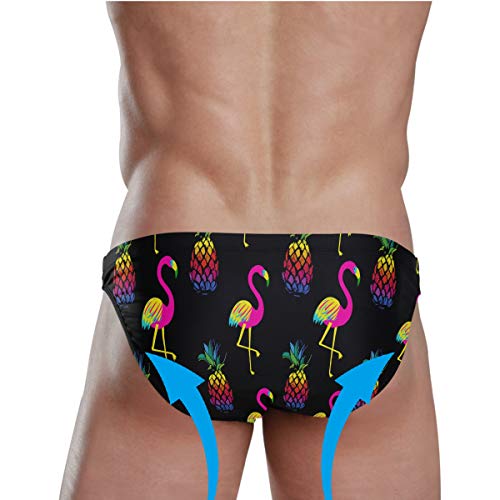 Mens Swim Briefs Bikini Swimsuit Funny Printed Sexy Swimwear Bathing Tight Swim Pants S-3XL3