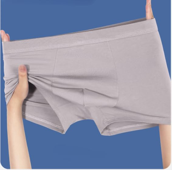 Mens Soft Breathable Underwear Boxer Briefs with Fly Built-In 3D Pouch Comfortable Underpants Support Bulge Undies4
