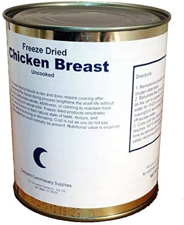 Safecastle Single Canned Freeze Dried Foods For Emergency And Long Term Storage Foods (Chicken Breast-Single Can)