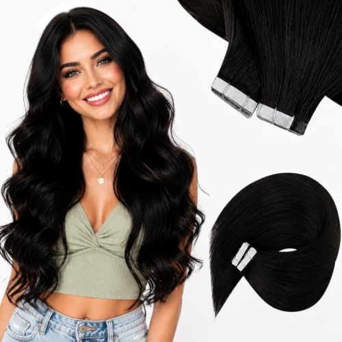 Image of Sunny Hair Tape in Extensions Human Hair Natural Black 100g 40PCS