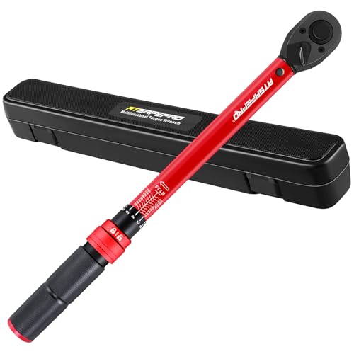 Image of ATsafepro 1 /2-Inch Drive Click Torque Wrench,10-170FT.LB /13.6-230.5N /M & Dual-Direction, 72-Tooth Dual Range Scales Torque Wrench 1 /2 Drive,Easy Use for Motorcycle,Car,etc