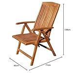 ALEOS Teak Hochlehner Tobago, 7-fach verstellbar