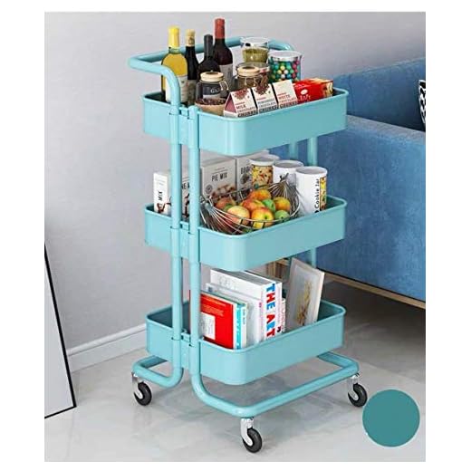 Carrito de almacenamiento, carrito de almacenamiento de 3 niveles, organizador multiuso con ruedas, carrito de metal con ruedas, carrito de utilidad, organizador con ruedas para baño, cocina, dormitorio