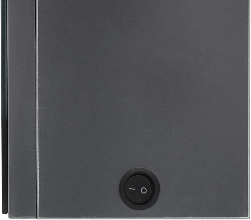 Mirror Cabinet Bathroom Cabinet Wall Cabinet Bathroom Furniture Bathroom Cabinet with Mirror LED Bathroom Mirror Cabinet Glossy Grey 62 x 14 x 60 cm