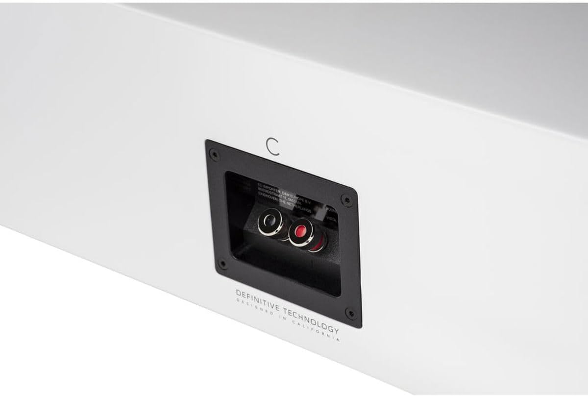 Definitive Technology Demand Series D5c 2-Way Center Channel Speaker | Superior Vocal Reproduction for Music & Movies | White, 25- inch (MGAB)