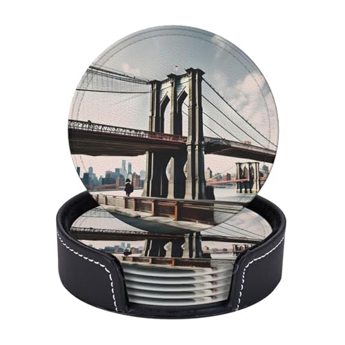 Dessous de verre Brooklyn Bridge S de qualité premium, set de table chic en polyuréthane
