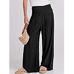 ANRABESS Women Linen Palazzo Pants Summer Boho Wide Leg High Waist Casual Lounge Pant 2025 Beach Travel Vacation Outfits - Image 2