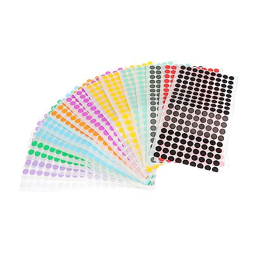 Gadpiparty 18Sheets Dot Label Stickers of Self Adhesive Classification Stickers for Easy Organization Handwritten Marking Random Colors for Home and Office Use
