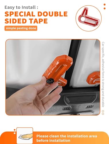image for Savadicar Orange Interior Accessories - Hardtop Latches Trim Cover for