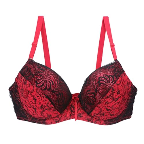 Grand Soutien-Gorge à Armatures en Dentelle Fine et Bretelles Réglables
