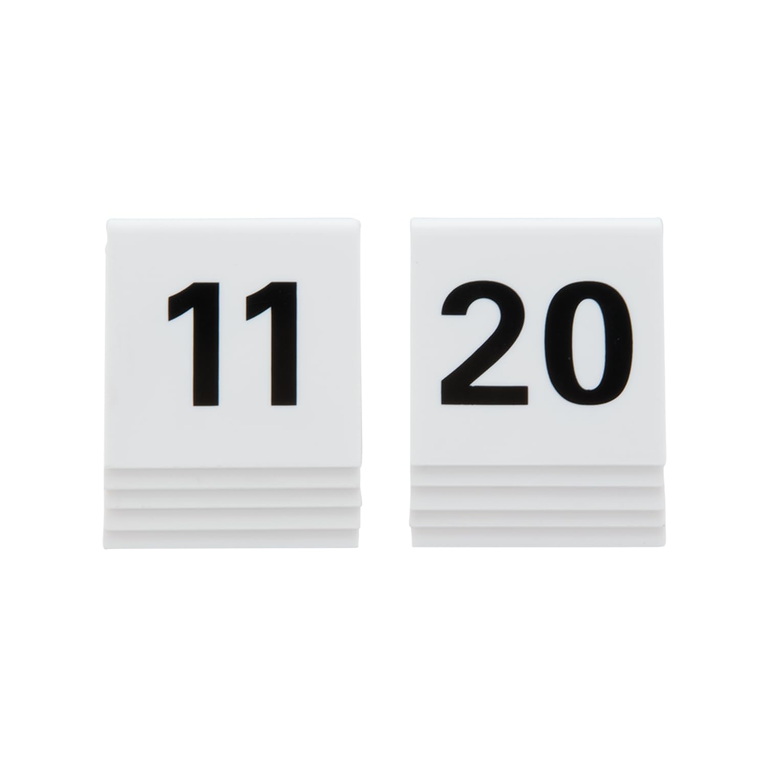 SECURIT - Set Da 10 Numeri Da Tavolo 11-20 - Per Caffè, Ristoranti, Bar - Acrilico - 5,2x5,2x4,5cm - Colore Bianco