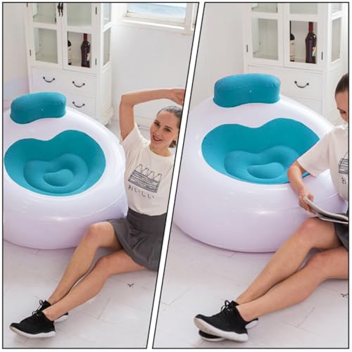Sofá hinchable portátil plegable para exteriores de material de PVC resistente lavable 5