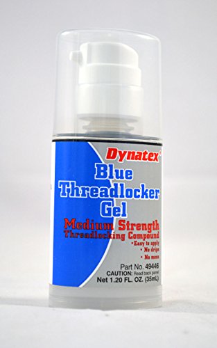 Dynatex 49446 Blue Medium Strength Threadlocker Gel, 35ml Pump Bottle - Ideal for Cup, Core Plugs, Starter/Alternator Mounting, Oil Pan, & Valve Cover Bolts - Superior Thread Lock