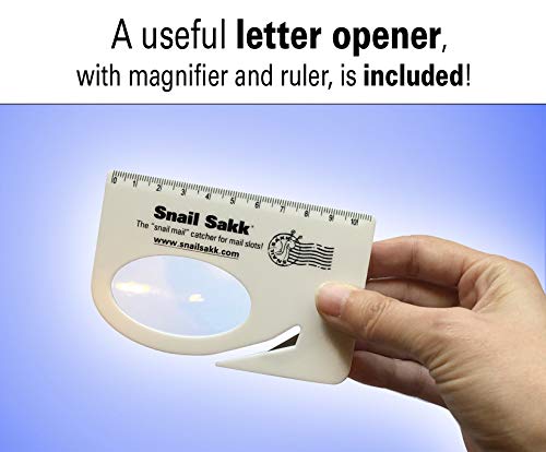 Snail Sakk: Mail Catcher For Mail Slots - Cream. No More Mail On The Floor! Reduces Drafts, Protects Privacy, And More. No Tools Or Screws Needed. For Home, Office, And Garage Doors. (Basket, Bag) #TOP7