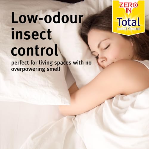 Zero In Total Indoor Insect Killer – Knockdown Action for Indoor Flying & Crawling Insects – Low Odour, Stain-Free Bug Spray - Suitable for Home Use - 300ml X3 Pack